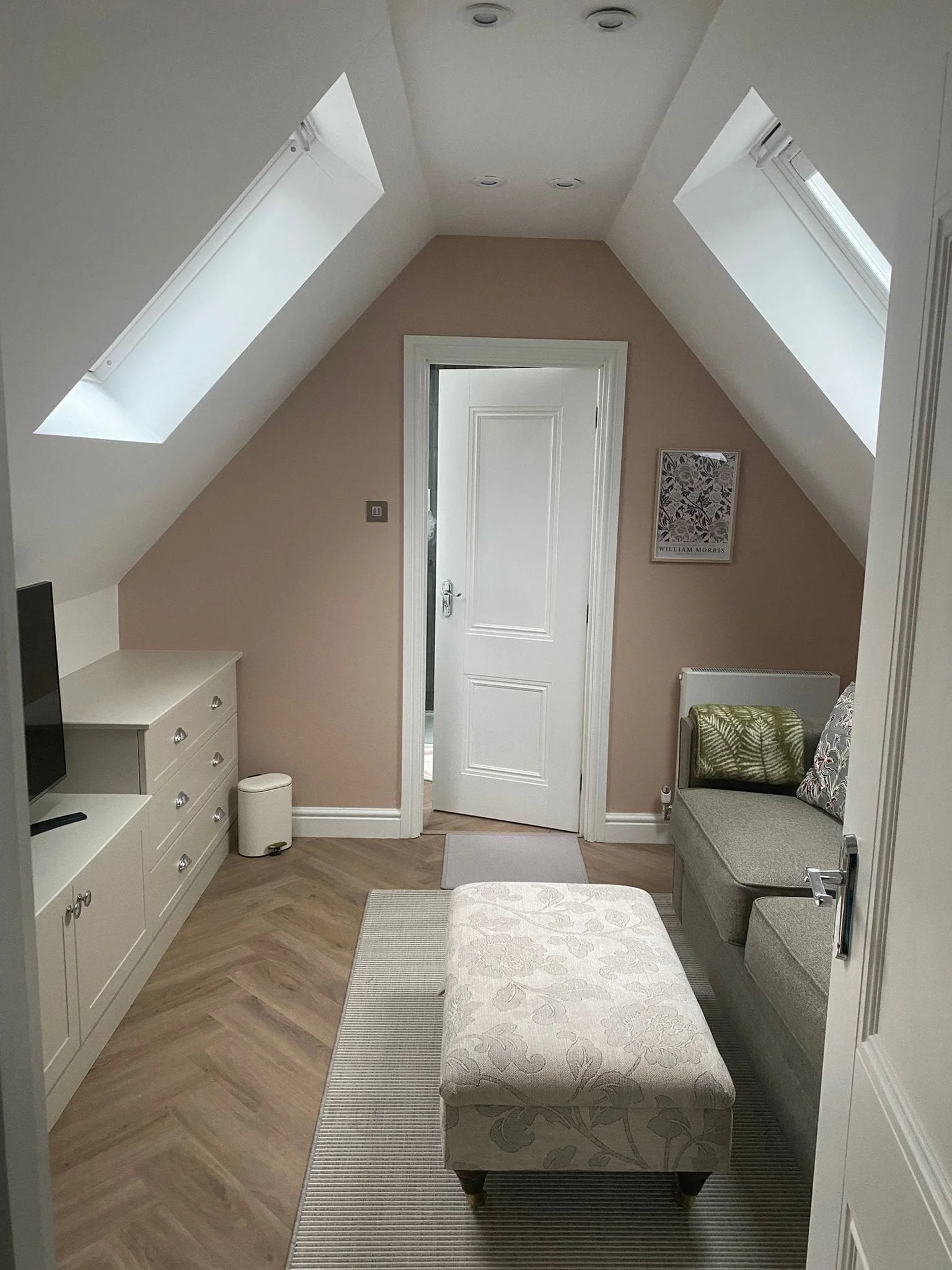 Attic chill out lounge built for loft conversion access